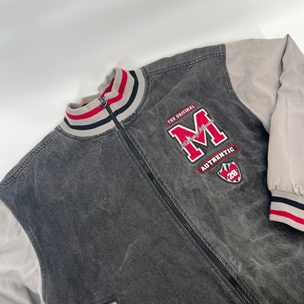Disney Store Mickey Mouse Varsity Jacket Mens L Bomber LA4425 Vintage 90s Y2K